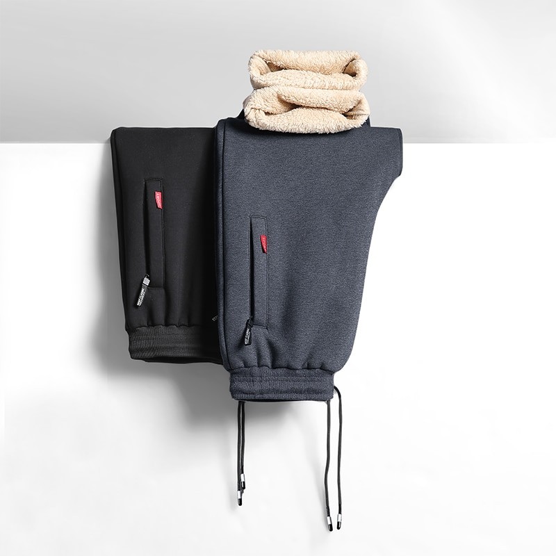 2022 Men's Winter Lamb Wool Thickened Warm Sportswear Men's New Casual Drawstring Jogging Pants Men's High-Quality Cotton Pants