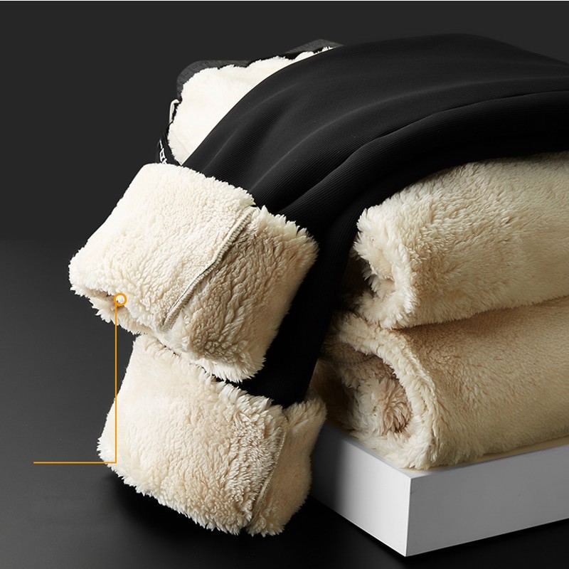 2022 Men's Winter Lamb Wool Thickened Warm Sportswear Men's New Casual Drawstring Jogging Pants Men's High-Quality Cotton Pants