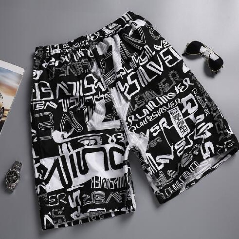 2022 beach pants large size quick dry loose thin section shorts sports casual flower pants