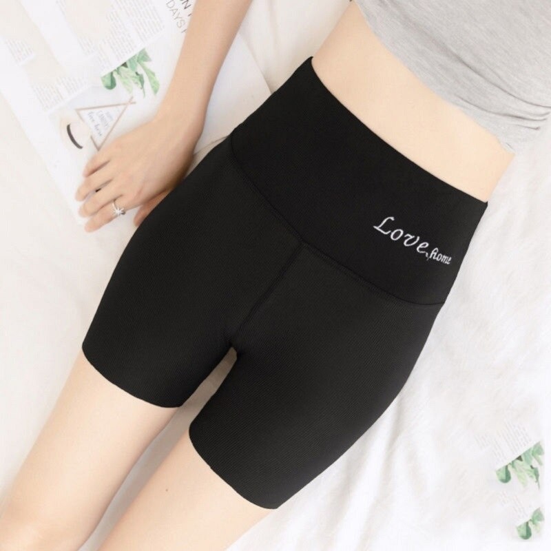 Shorts Women Thin Fitness Casual High Waist Fashion Biker Shorts Summer Slim Knee-Length Bottoms Black Cycling Shorts Streetwear