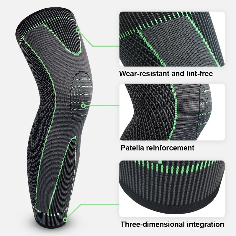 1 PCS Compression Knee Pads Support Sleeve Protector Elastic Kneepad Brace Spring Support  Volleyball Running  Silicone