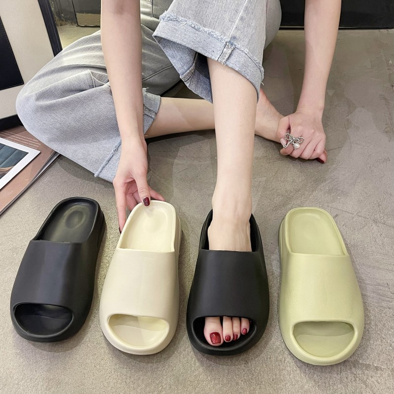 Feslishoe Men Thick Bottom Slippers Platform Bathroom Slides NonSlip Trend Designer Women Shoes Ladies Female Flip flops Sandals