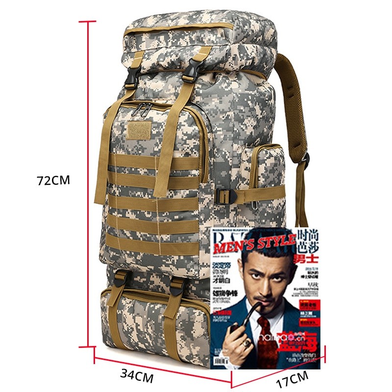 Outdoor Camouflage Backpack men Large Capacity Waterproof Outdoor Military Backpack Travel Backpack for Men Hiking Bag