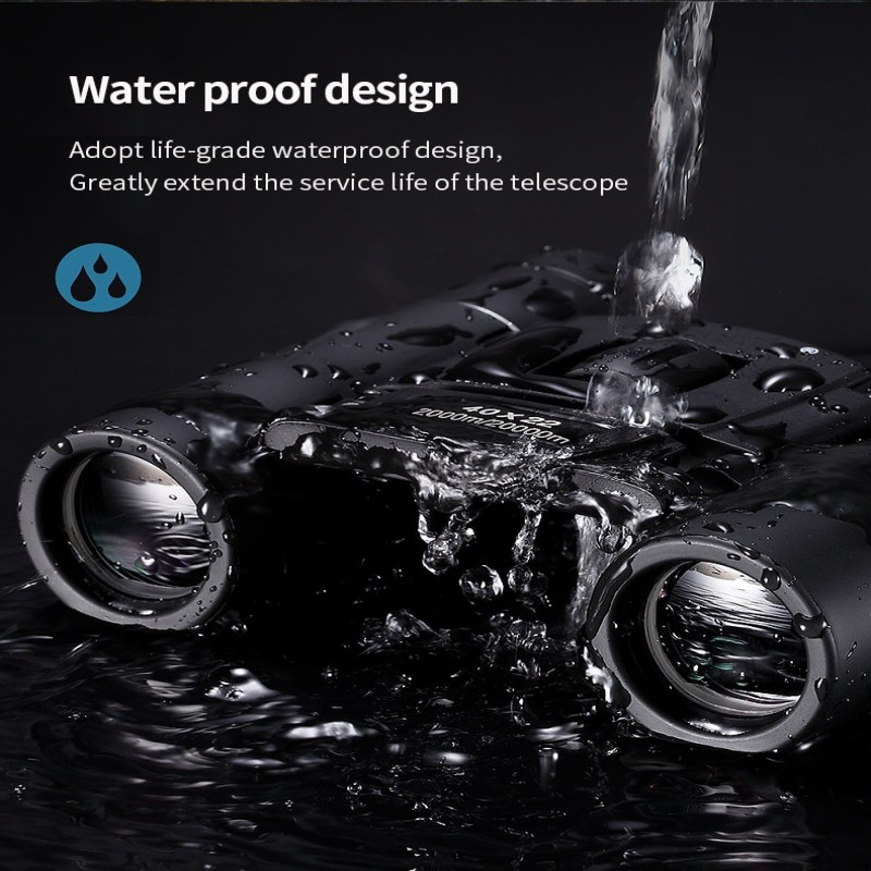 100x22 HD Powerful Binoculars Outdoor 3000M Long Range Folding FMC Optics High Low Light Level Night Vision Camping Travel