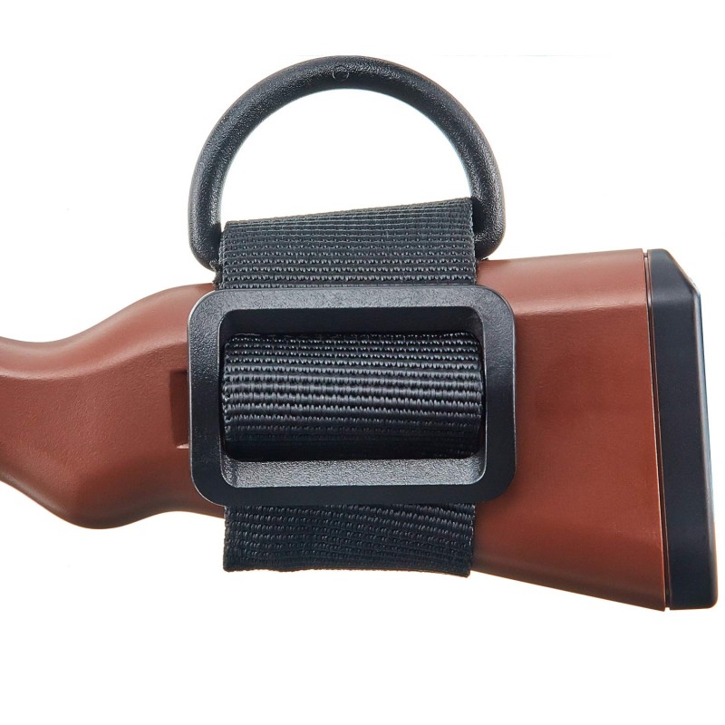 Tactical Gun Sling Adapter Black Heavy Duty D Ring Loop Shoulder Strap Attachment for Shotgun Rifle Buttstock