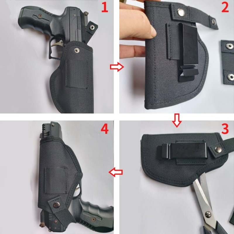 Universal tÃƒÂ¡tico arma coldre escondido carry holsters cinto clipe de metal iwb owb coldre airsoft arma saco para todos os tamanh