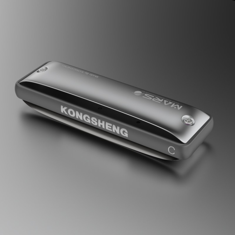 KONGSHENG M1MARS Round Hole 10-hole Diatonic Harmonica Plastic Aluminium comb Major Paddy Natural Minor tuning