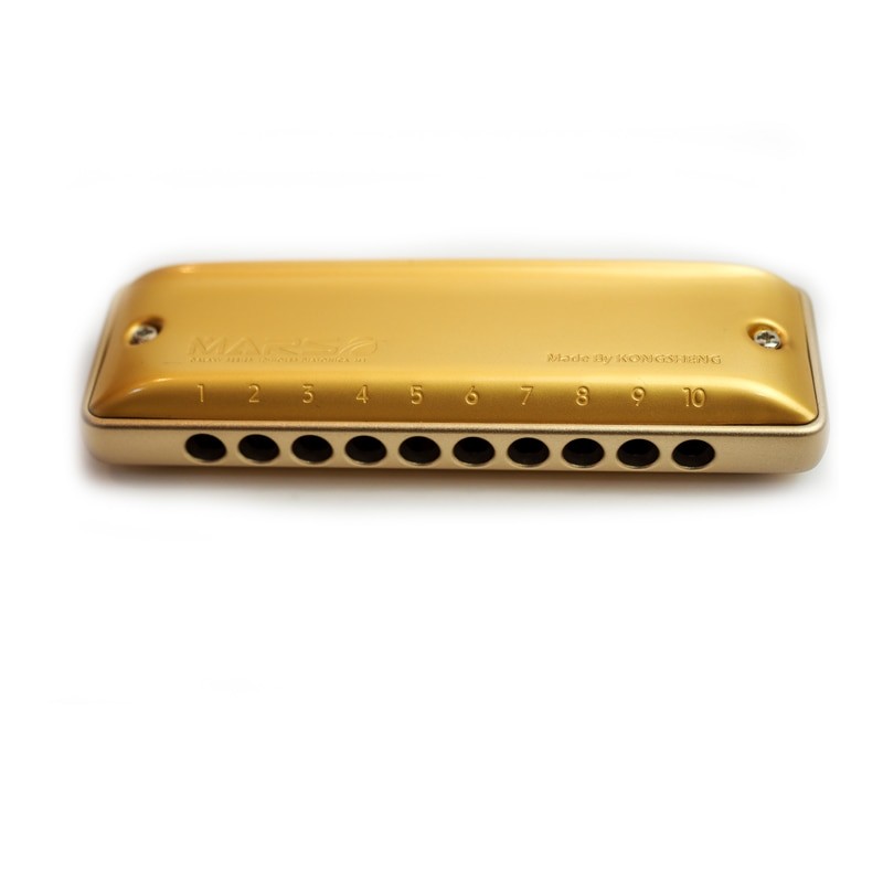 KONGSHENG M1MARS Round Hole 10-hole Diatonic Harmonica Plastic Aluminium comb Major Paddy Natural Minor tuning