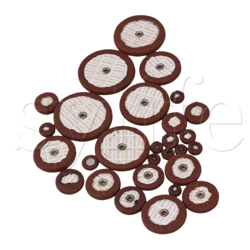 28pcs Soprano Saxophone Woodwind Leather Pads Orange