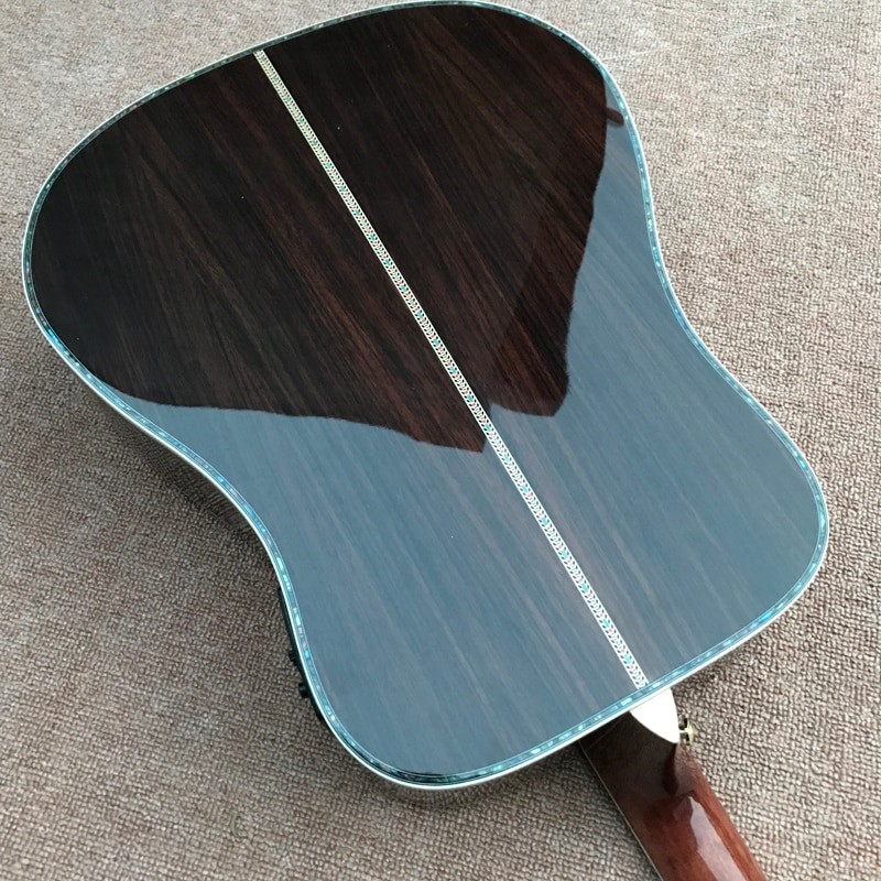 new solid spruce top acoustic guitar D type 45 model 41" guitar  abalone inlaid, abalone binding Top &amp; back,Electric guitar