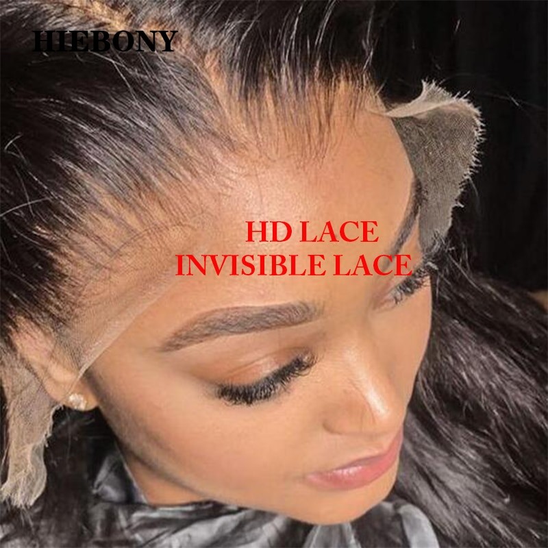 Invisible 13x6 HD lace Frontal Straight 5x5 6x6 7x7 HD Lace Closure Match All Skin Color 100% Human Hair Pre Plucked Hairline