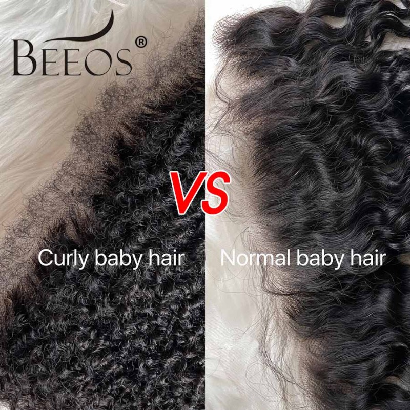 Kinky Curly 13x6 HD Lace Frontal Only With Curly Baby Hair Pre plucked Kinky Edge Hairline 5x5 HD Lace Closure Only Brazilian