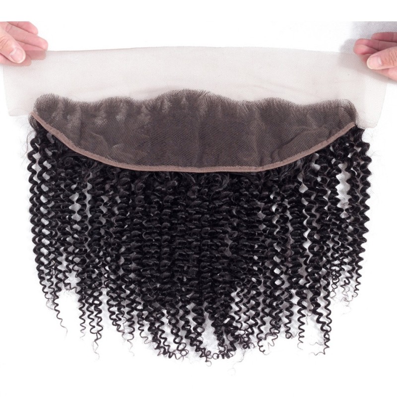 Kinky Curly 13x4 Lace Frontal Closure 4x4 Lace Closure Brazilian 4C Hd Transparent 100% Human Hair Pre Plucked 5x5 Lace Closures