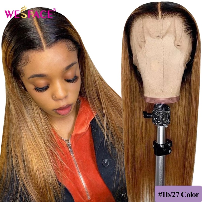 Long Straight Wigs Ombre Brown Blonde Human Hair 13Ãƒâ€”4 Lace Front Wigs For Black Women Brazilian Human Hair Wigs Remy Hair Wigs