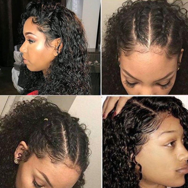 HairUGo 13*4 Lace Front Human Hair Wigs 13x4 Jerry Curly Lace Front Wigs For Women Non-Remy Brazilian Curly Lace Wigs Human Hair