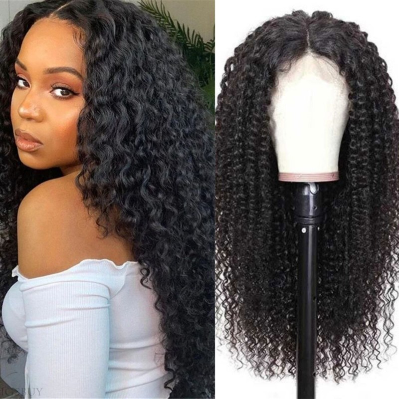 Afro Kinky Curly Lace Wigs For Women Pre Plucked With Baby Hair Synthetic Lace Wig Black Lace Closure Wigs Heat Resistant Fiber