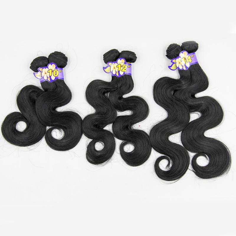 Body Wave Bundles 6pcs/Lot Synthetic Wigs 10 12 14 Inches Short Hair Extensions Heat Resistant Fiber Wigs Cosplay Party Wigs