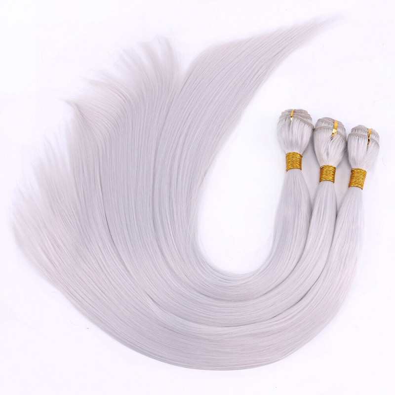 Purple Pink Green Yellow Silky Straight Cosplay hair Bundles 22 Inch 100 g Tissage Fiber Hair Weave Synthetic hair Extensions