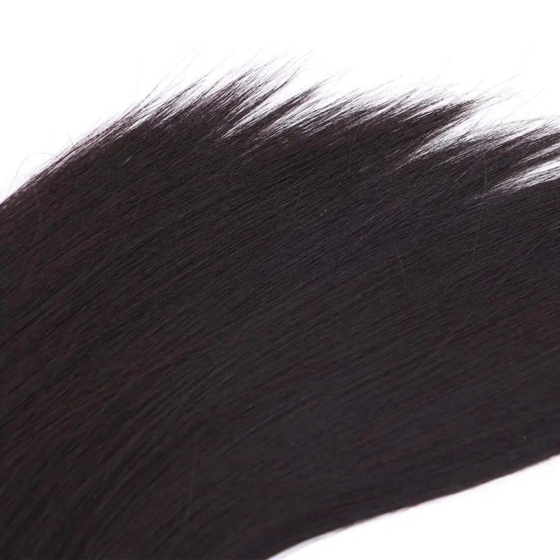 16 18 20 Inches Synthetic Hair Bundles Long Straight Hair Extensions Heat Resistant Natural black Colorful for  Women