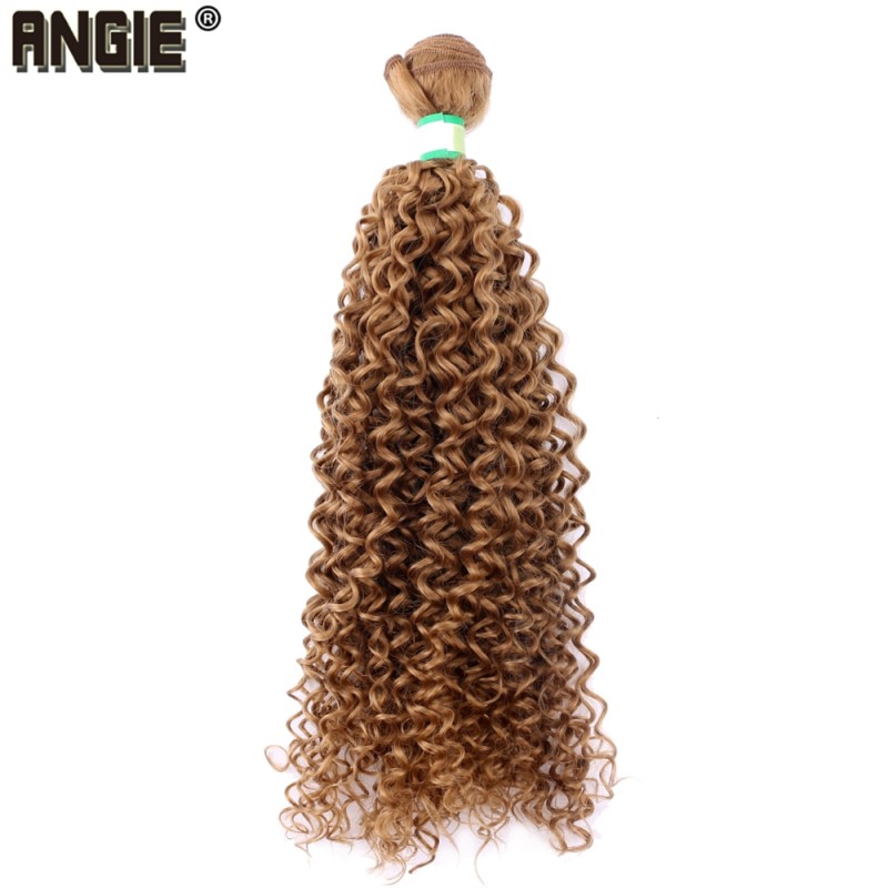 100 Gram/pcs 8-30 inch Afro Kinky Curly Hair Extension golden pure color Bundles Heat Resistant Synthetic Hair Weaving for Women