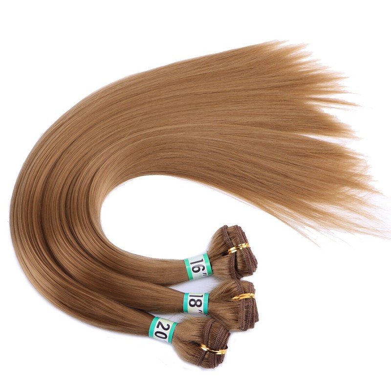 Natural Heat Resistant Synthetic Long straight hair bundles hair  extension braiding  wigs for  black women hair