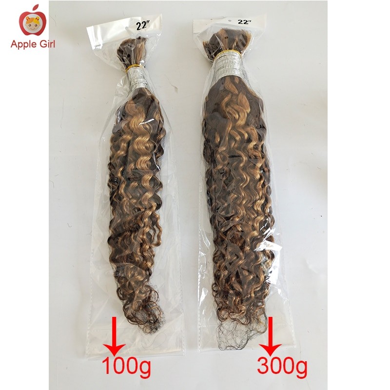 Highlight Deep Wave Human Hair Bulk For Braiding No Weft 8 to 32 Inch Brazilian Remy Hair Extensions Crochet Braids Applegirl