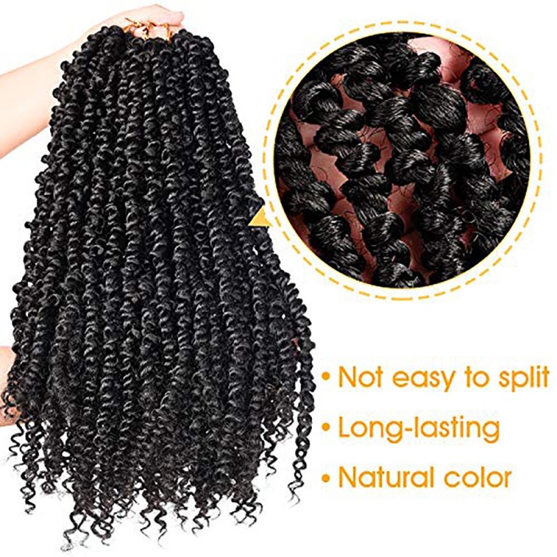 SOKU Passion Twist Crochet Hair Synthetic Braids Braiding Hair Extension Pre-twisted Long Water Wave Braids For Black Women