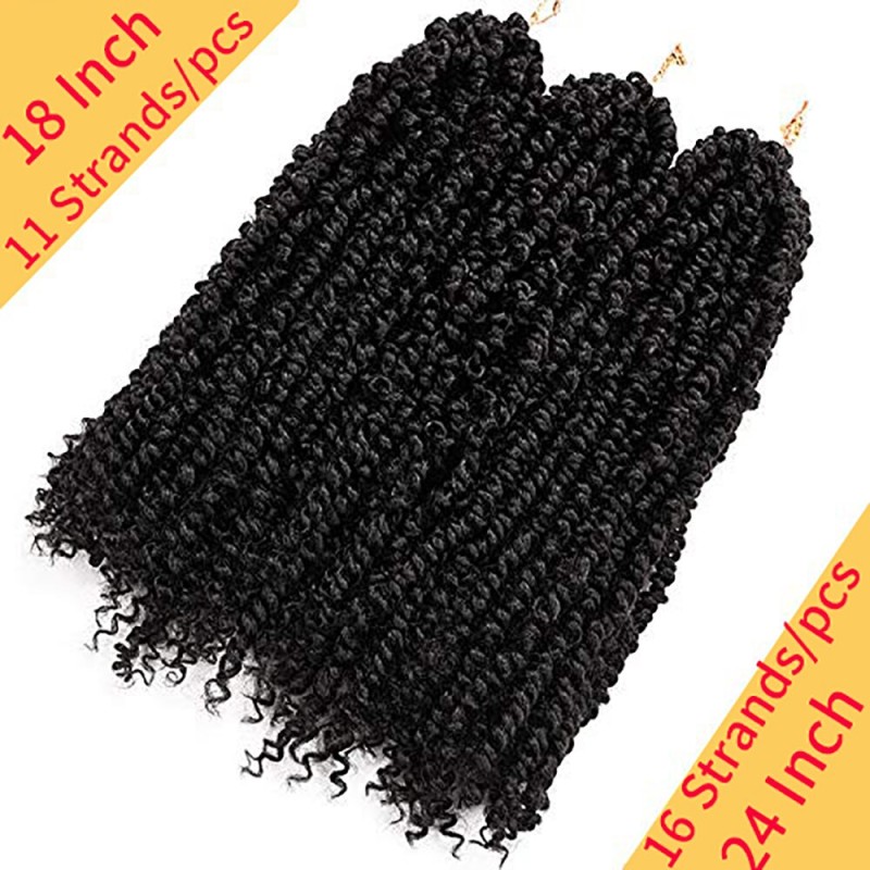 SOKU Passion Twist Crochet Hair Synthetic Braids Braiding Hair Extension Pre-twisted Long Water Wave Braids For Black Women
