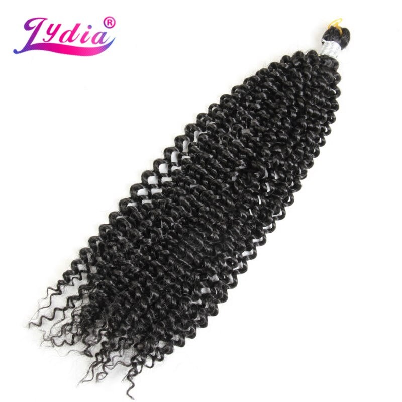 Lydia Bohemian Braid Synthetic Hair Extension Freetress Crochet Hair 14" 1PCS Pure Color Kanekalon Bulk Braiding Hair Afro Kinky