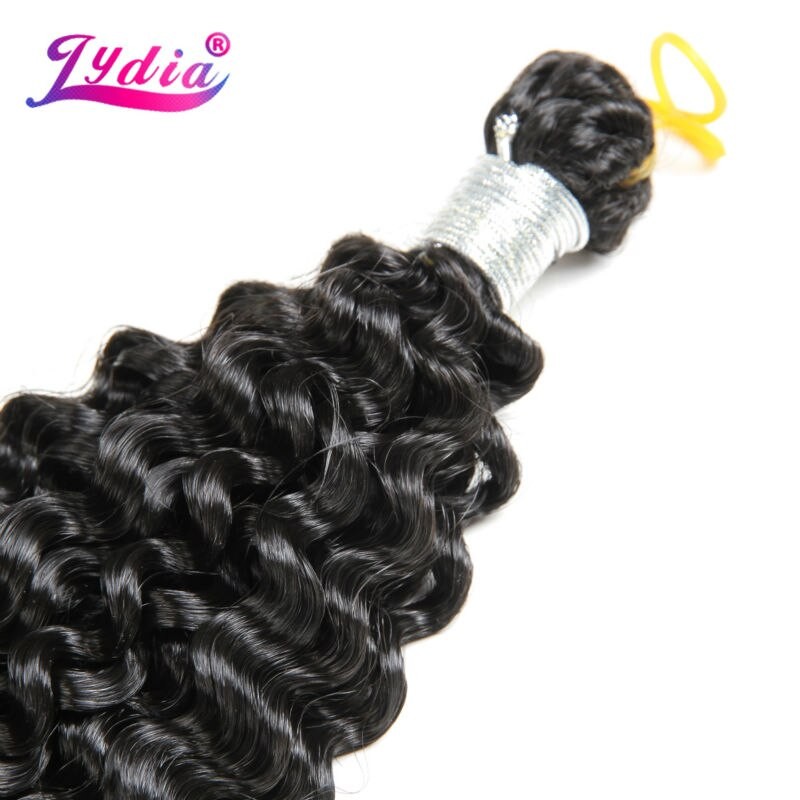 Lydia Bohemian Braid Synthetic Hair Extension Freetress Crochet Hair 14" 1PCS Pure Color Kanekalon Bulk Braiding Hair Afro Kinky