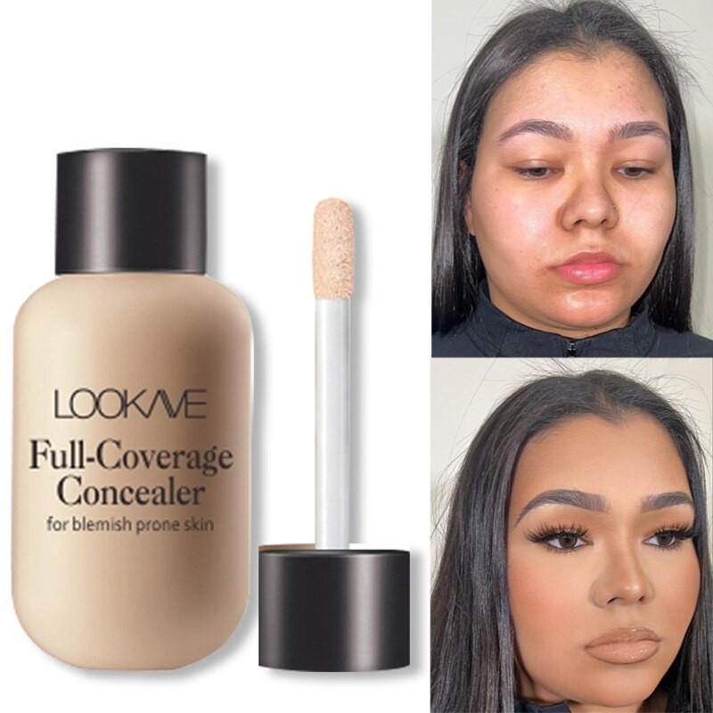 Waterproof Liquid Concealer 3 Colors Matte Full Coverage Acne Scars Dark Circles Foundation Whitening Lasting Makeup Cosmetics