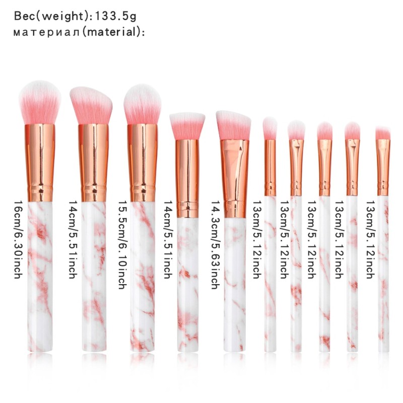 10pcs Set Makeup Brushes Tool Set Cosmetic Powder Eye Shadow Foundation Blush Blending Beauty Maquiagem Beauty Kit for Party