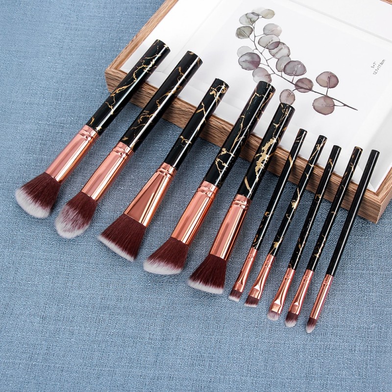 10pcs Set Makeup Brushes Tool Set Cosmetic Powder Eye Shadow Foundation Blush Blending Beauty Maquiagem Beauty Kit for Party