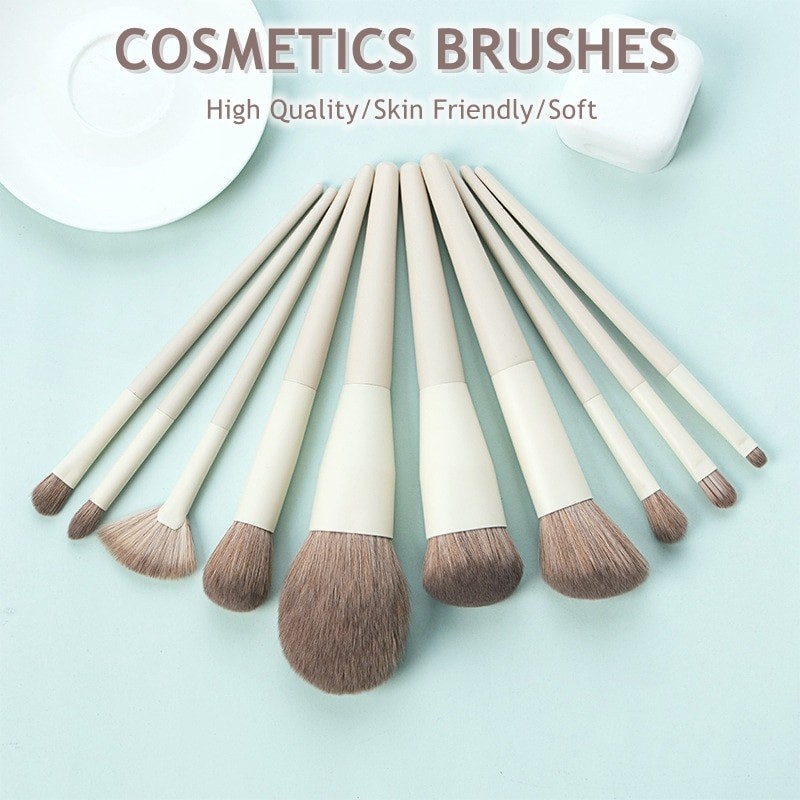 13/10 Pcs Professional Makeup Brushes KIt Eyeshadow Powder Fondation Beauty Tools Brush Soft Bristles Skin Friendly for Women