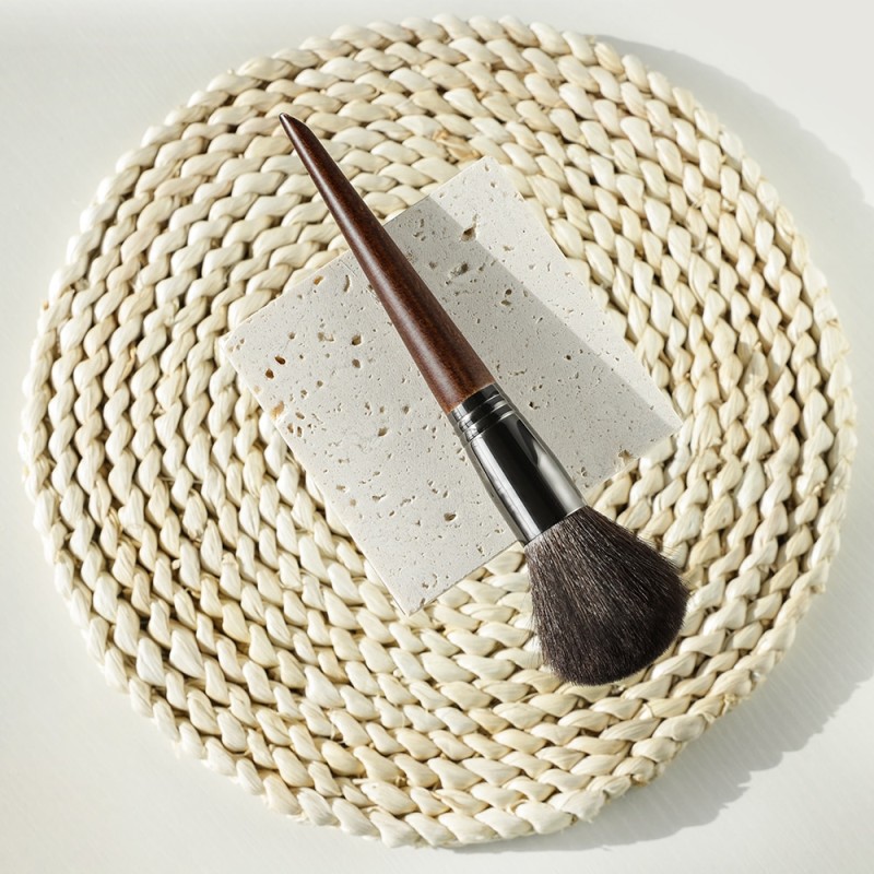OVW 1PC Goat Hair Powder Brush Overall Setting Complete Professional Natural Powder Concealer Contour  Blending Makeup Brush set