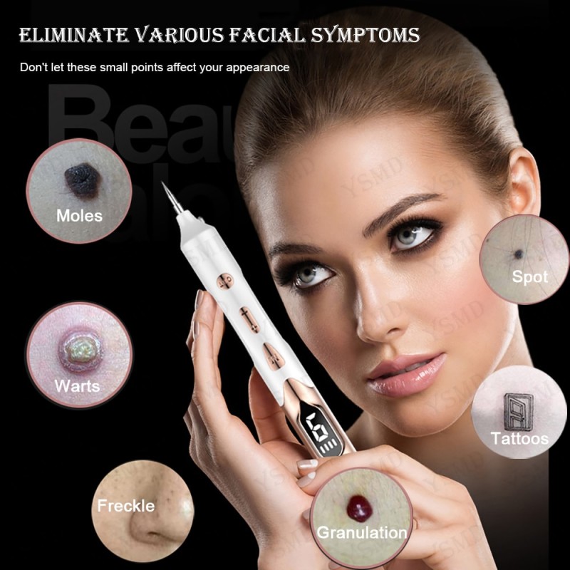 Laser Plasma Pen for Skin Tag Remover Freckle Black Dot Papilloma Warts Mole Pimples Tattoo Removal Laser Pen Beauty Care Tools