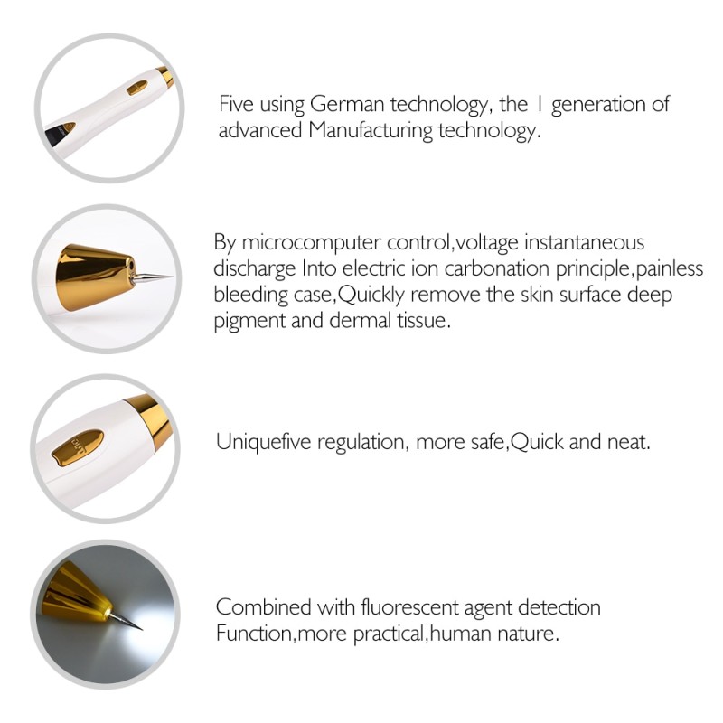 LCD Laser Plasma Pen Mole Tattoo Freckle Removal Wart Dark Spot Remover Point Pen Skin Tag Removal Face Beauty Skin Care Tools