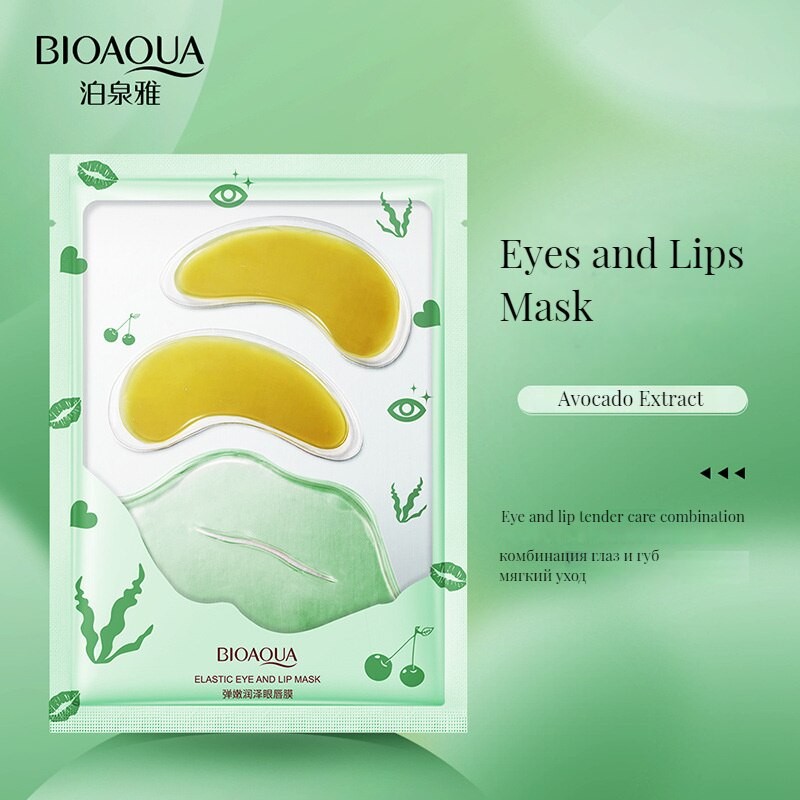 Bioaqua Honey Seaweed Hydrating Eye Mask Cherry Aloe Vera Jelly Lip Mask Combination Eye Anti-Darkness Wrinkle Lip Hydrating