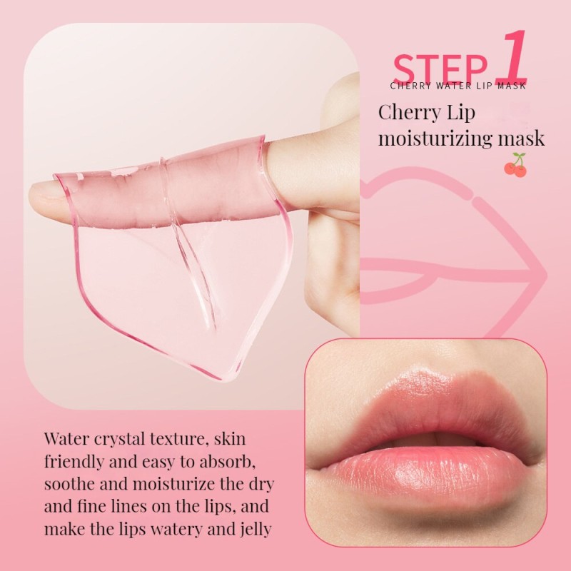 Bioaqua Honey Seaweed Hydrating Eye Mask Cherry Aloe Vera Jelly Lip Mask Combination Eye Anti-Darkness Wrinkle Lip Hydrating