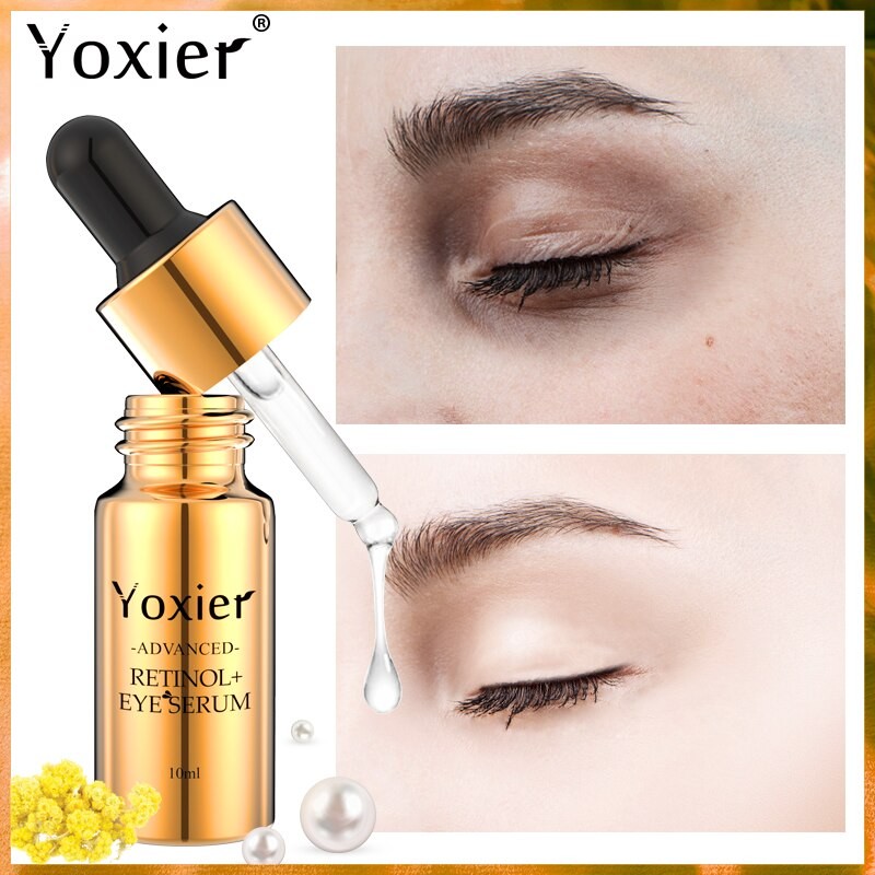 Yoxier Buy Eye Serum 10ml+Eye Cream 30g Get 1 Free Gift Anti-Aging Anti-Puffiness Fine Lines Dark Circle Moisturizing Skin Care