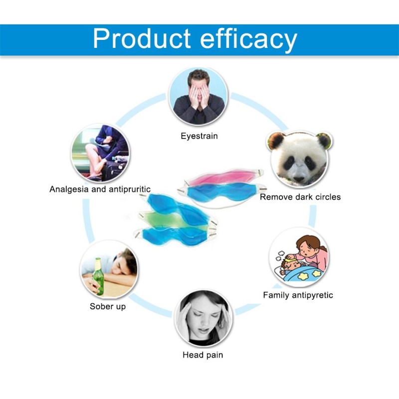 Cold  Ice Eye Mask Relieve Fatigue Eliminate Dark Circles Chill Eye Mask Care Relaxation Gel Eye Pads Cold and Hot Eye Mask