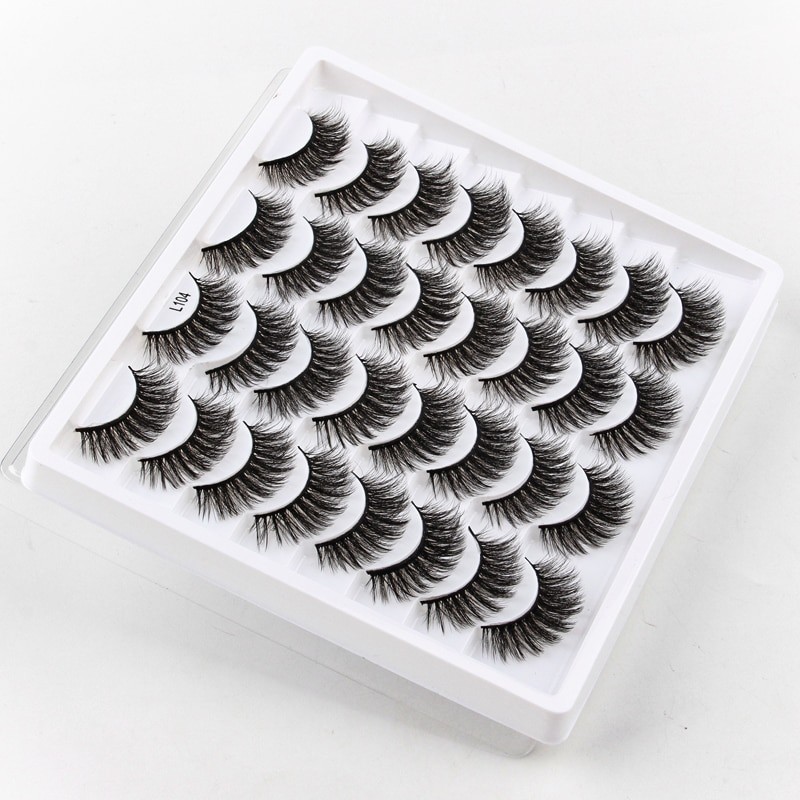 SHIDISHANGPIN 3/5/16 Pairs Natural Long False Eyelashes Dramatic Fluffy 3D Mink Lashes Wispy Wholesale Eye Lashes Thick Soft
