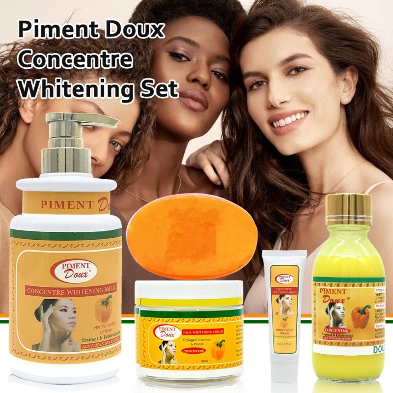 PIMENT DOUX Skin Care Set Removes Blemishes Pigment Scars Sunburn Spots Even and Pure Skin Tone with Contains phytic acid