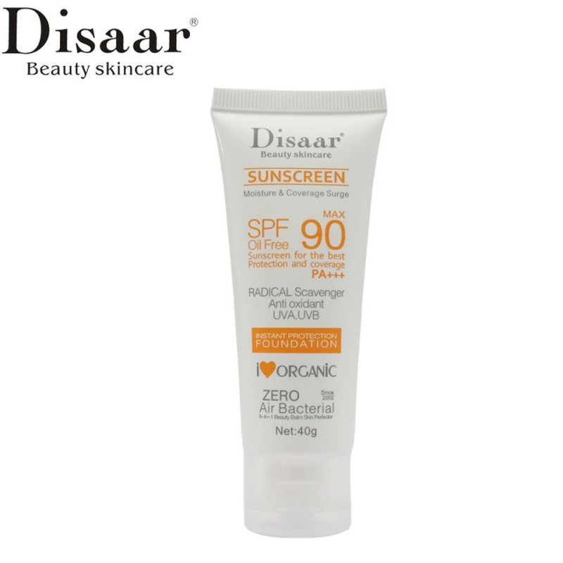 Disaar Sunscreen Cream Spf 90 ++ Moisturizing Skin Protect Sunblock 80g Face Care Prevents Skin Damage, Remove Pigmention Sp 40g