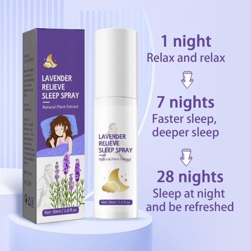 Lavender Essential Oil Pillow Sleep Spray Mist Fragrance Aromatherapy Relax Best Aromatherapy Therapy Insomnia Oils Fast Sleep