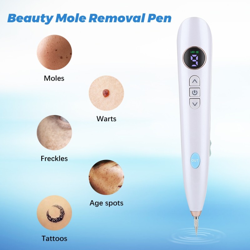 9 Mode LCD Plasma Pen Laser Tattoo Mole Removal Pen Skin Care Tools Tag Removal Freckle Wart Dark Spot Remover Beauty Care Tool