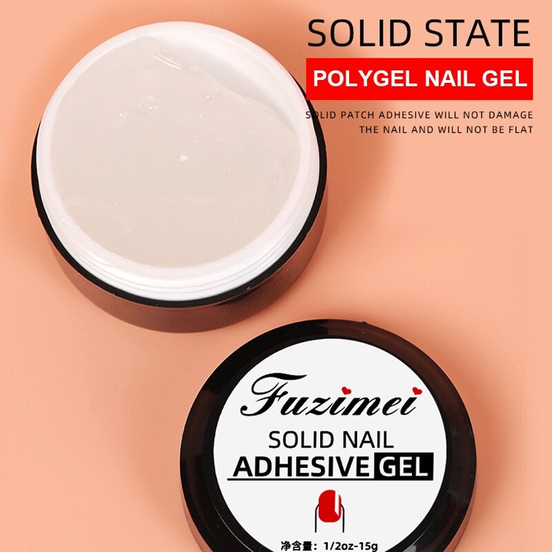 15g Strong Solid Adhesivec Diamonds Gel For Nail Art Fake Nail UV Poly Gel Professionals Flase Nails Glue For Manicure Supplies