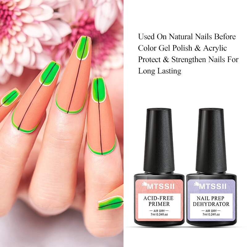 Mtssii 7ml Nail-Primer Prep Dehydrator Gel Nail Polish No Need Of UV LED Lamp Base Top Coat Nail Art Varnish Manicure