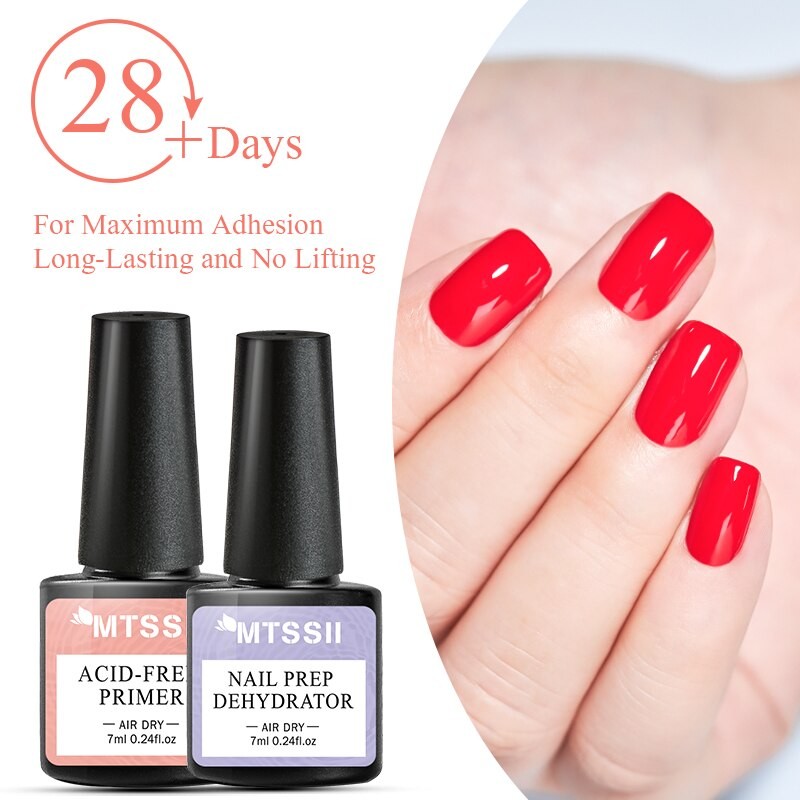 Mtssii 7ml Nail-Primer Prep Dehydrator Gel Nail Polish No Need Of UV LED Lamp Base Top Coat Nail Art Varnish Manicure