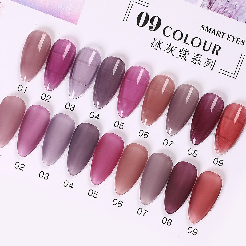 28 Colors Translucent Gel Nail Pudding Jelly Soak Off Led Uv Gel Polish 8ml Summer Ice Through Gel Varnish for Manicure Nail Art